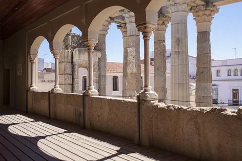 Temple of Diana Interpretation Centre, Merida, Extremadura, Spain Stock Photos