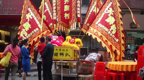 The temple dinner Stock Footage 61824034