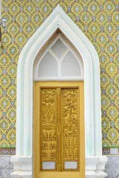Temple door Foto stock