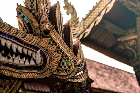 Temple dragons. Stock Photos