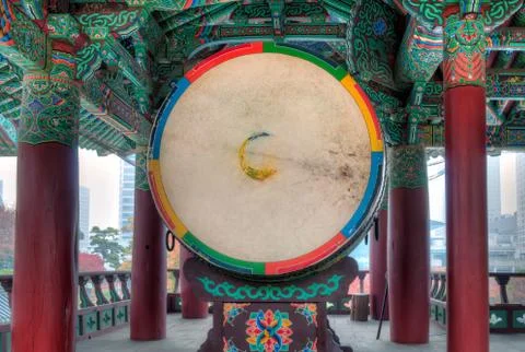 Temple drum Stock Photos