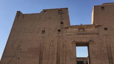 The Temple of Edfu is an ancient Egyptian temple Stock Footage 78191007