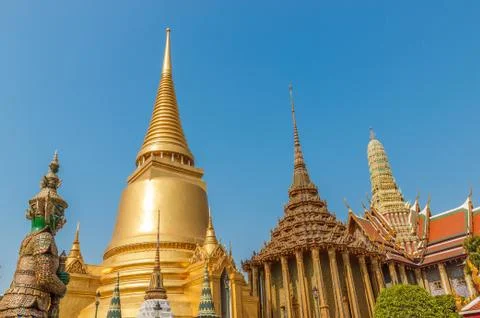 Temple of the emerald buddha Stock Photos