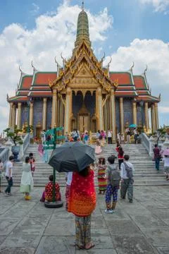 The Temple of the Emerald Buddha Stock Photos
