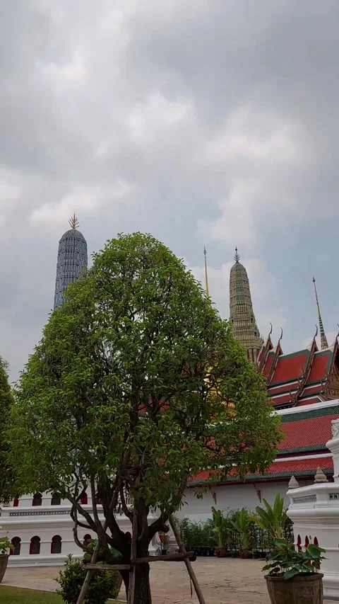 The Temple of the Emerald Buddha in Thailand.   Stock Footage 279142209