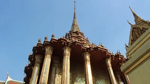 Temple of the Emerald Buddha - Wat Phra Si Rattana Satsadaram Wat Phra Kaew Stock Footage 130376411