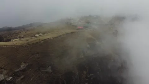 Temple Explore Through Clouds Video stock 266482018