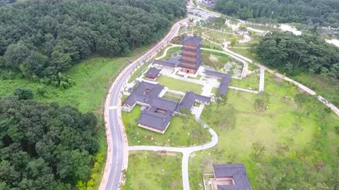 Temple in the forest and mountain	 Video stock 303402082