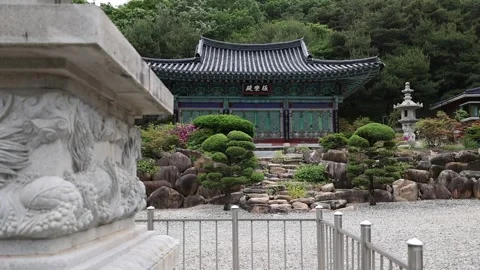 Temple in the forest and mountain Video stock 303539901