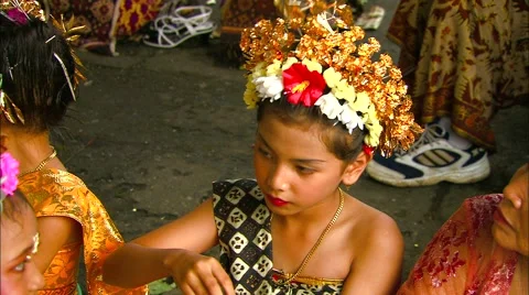 Temple Girl Stock Footage 3476326