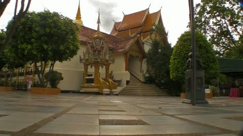 Temple Grounds in Thailand Stock-Footage 11236673