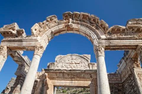 Temple of hadrian Stock Photos