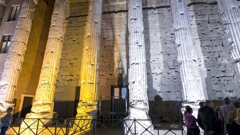 Temple of Hadrian rome hyperlapse Видео 85216373