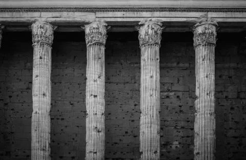 Temple Of Hadrian Rome Stock-Fotos