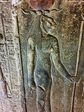 Temple of Hathor at Dendera Foto stock