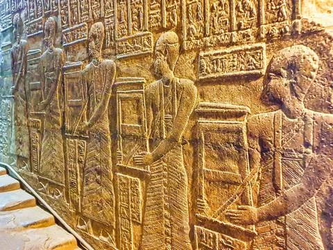 Temple of Hathor at Dendera Foto stock