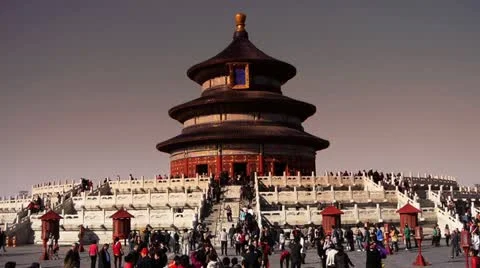 Temple of Heaven in Beijing.China's royal ancient architecture. Stock Footage