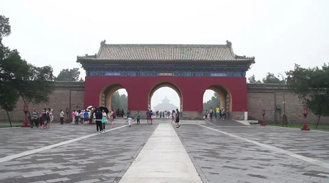 Temple of Heaven at daytime HD. Видео 40464539