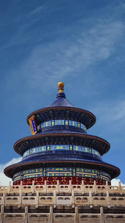 Temple of Heaven Hall of Prayer Timelapse Vídeo Stock 339171391