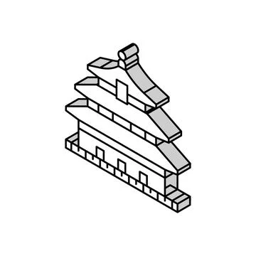 Temple of heaven isometric icon vector illustration Ilustración de archivo