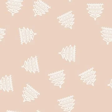 Temple of heaven line seamless pattern Ilustração Stock
