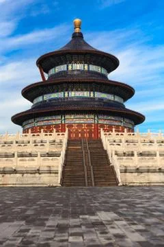 Temple of heaven from side view Stock Photos
