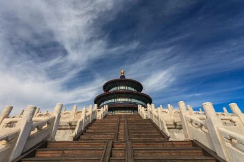Temple of heaven from side view Stock Photos