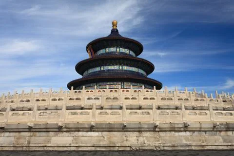 Temple of heaven from side view Stock Photos