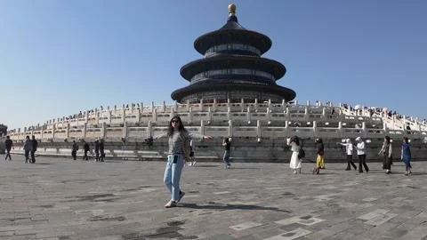 Temple of Heaven Time Lapse in Beijing Vídeos de archivo 337303921
