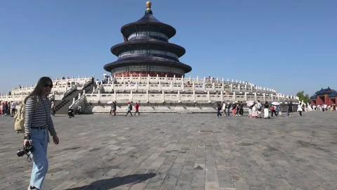 Temple of Heaven Time Lapse in Beijing Vídeos de archivo 337303945