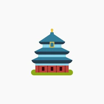 Temple of Heaven. Vector illustration. 스톡 일러스트