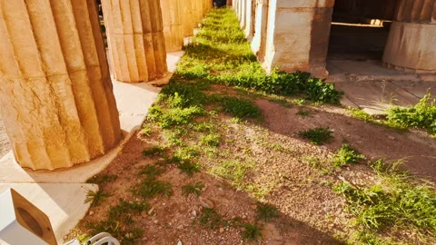 Temple of Hephaestus, Ancient Agora, Athens, Greece Stock Footage 341531409