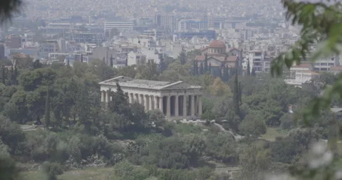 Temple of Hephaestus, Athens, Greece Stock Footage 137222782