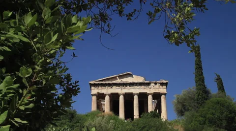 Temple of Hephaestus Stock Footage 39253834