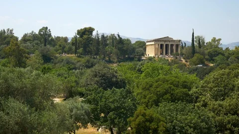 Temple of Hephaestus Stock Footage 89585803