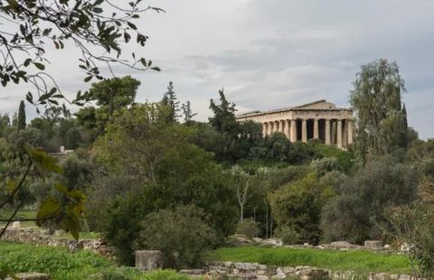 Temple of Hephaestus Stock Photos