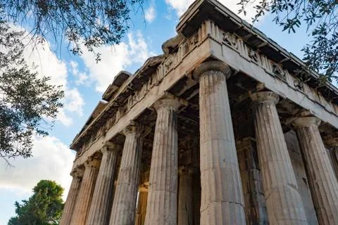 Temple of hephaestus Stock Photos