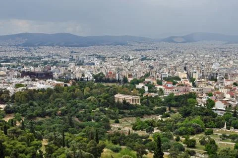Temple of hephaestus Stock Photos
