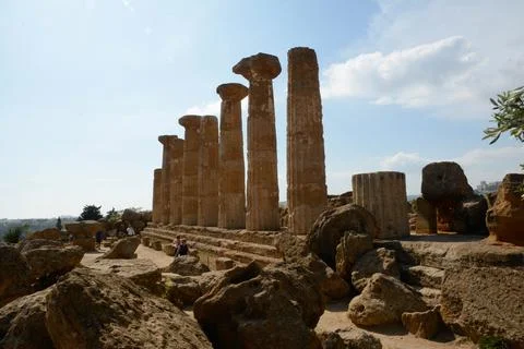 Temple of Heracles Sicily Stock Photos