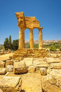 Temple of Heracles in Valley of the Temples. Archaeological site Stock Photos