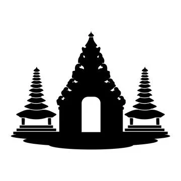 Temple icon design Stock Illustration