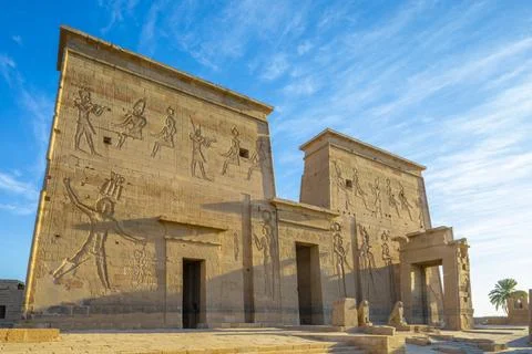The Temple of Isis at the Philae Temple Complex, UNESCO World Heritage Site, Stock Photos