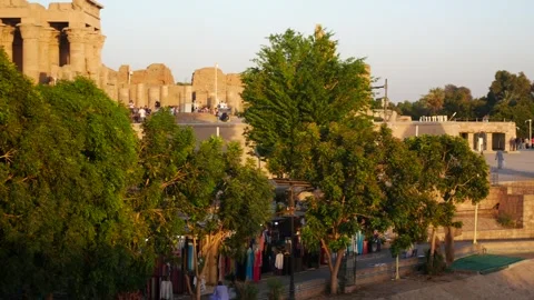 The temple of Kom Ombo, on the banks of the river Nile. Stock Footage 313118085