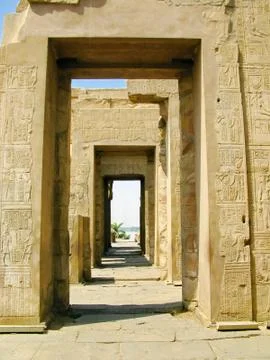 Temple of kom ombo, egypt, dated 2th century bc Stock Photos