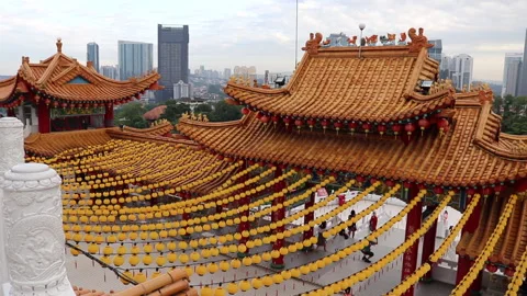 Temple Kuala Lumpur lanterns Stock Footage 157469948