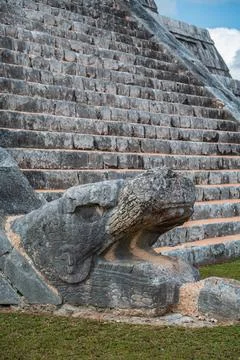 Temple of Kukulcan in Chichen Itza Stock Photos