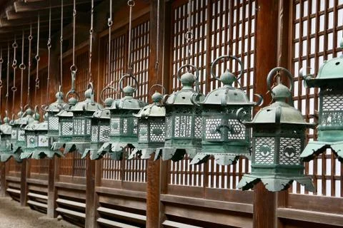 Temple Lanterns Stock Photos