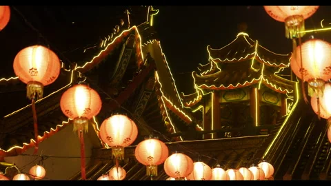 Temple Lights Stock Footage 303413848