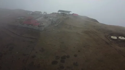 Temple Looking Through Cloud Video stock 268004273