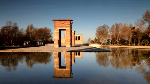Temple in Madrid Stock Footage